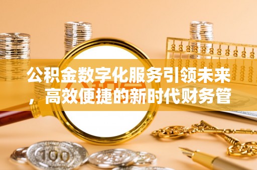 赫章公积金数字化服务引领未来，高效便捷的新时代财务管理