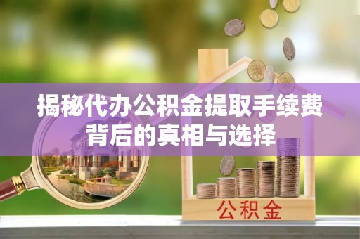 赫章揭秘代办公积金提取手续费背后的真相与选择